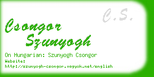 csongor szunyogh business card